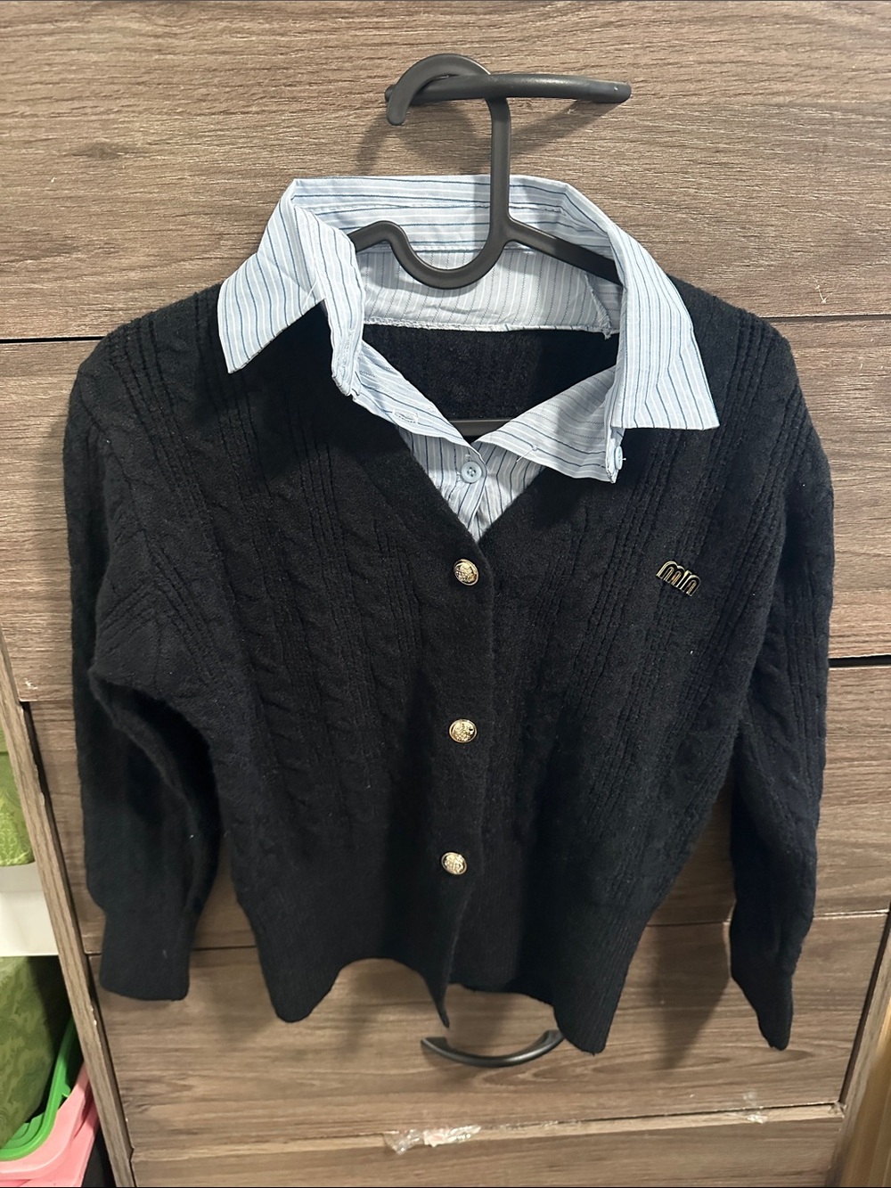 Women’s Black Cable Knit Cardigan size S